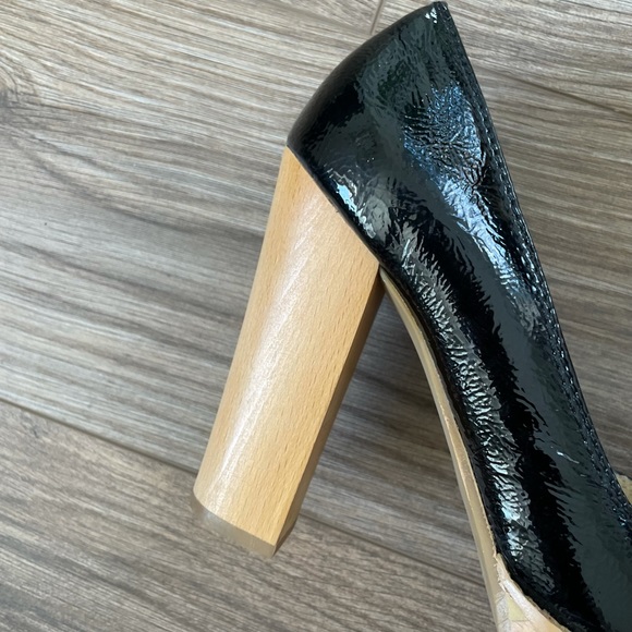 MICHAEL KORS Julian Black Patent Leather Wooden Heels | 7 - Picture 3 of 9